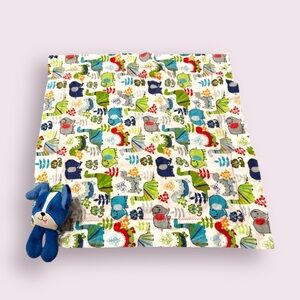 Baby Dinosaur Lovey Blanket Plush Puppy 18x18 Security Blanket